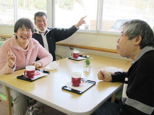 笑顔の利用者さん