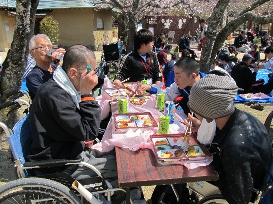 花見食事写真